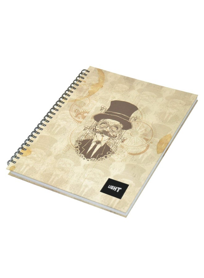 FIS Light Spiral Hard Cover Notebook Single Line (Pack of 5 Pcs X 100 Sheets) A4 Size - LINBSA41808 - Image 3